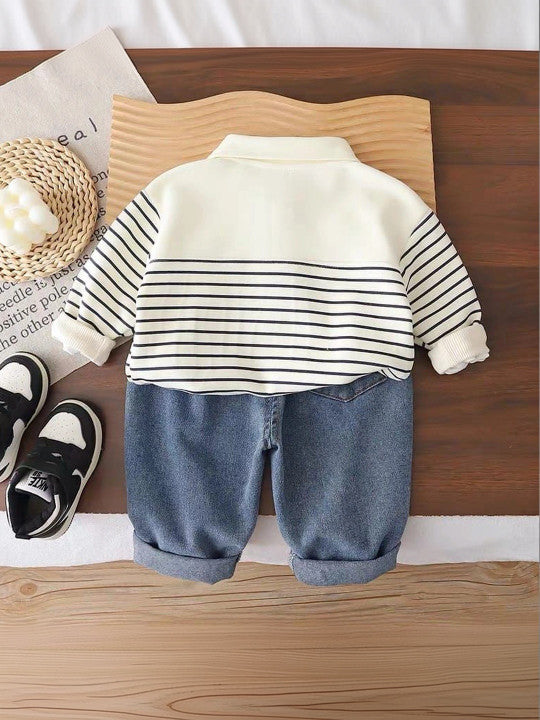 Boys Striped T-shirt with Trousers