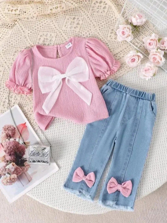 Girls Embellished Top with Trousers