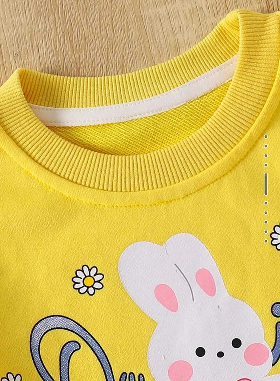 Girls Printed T-shirt with Trousers
