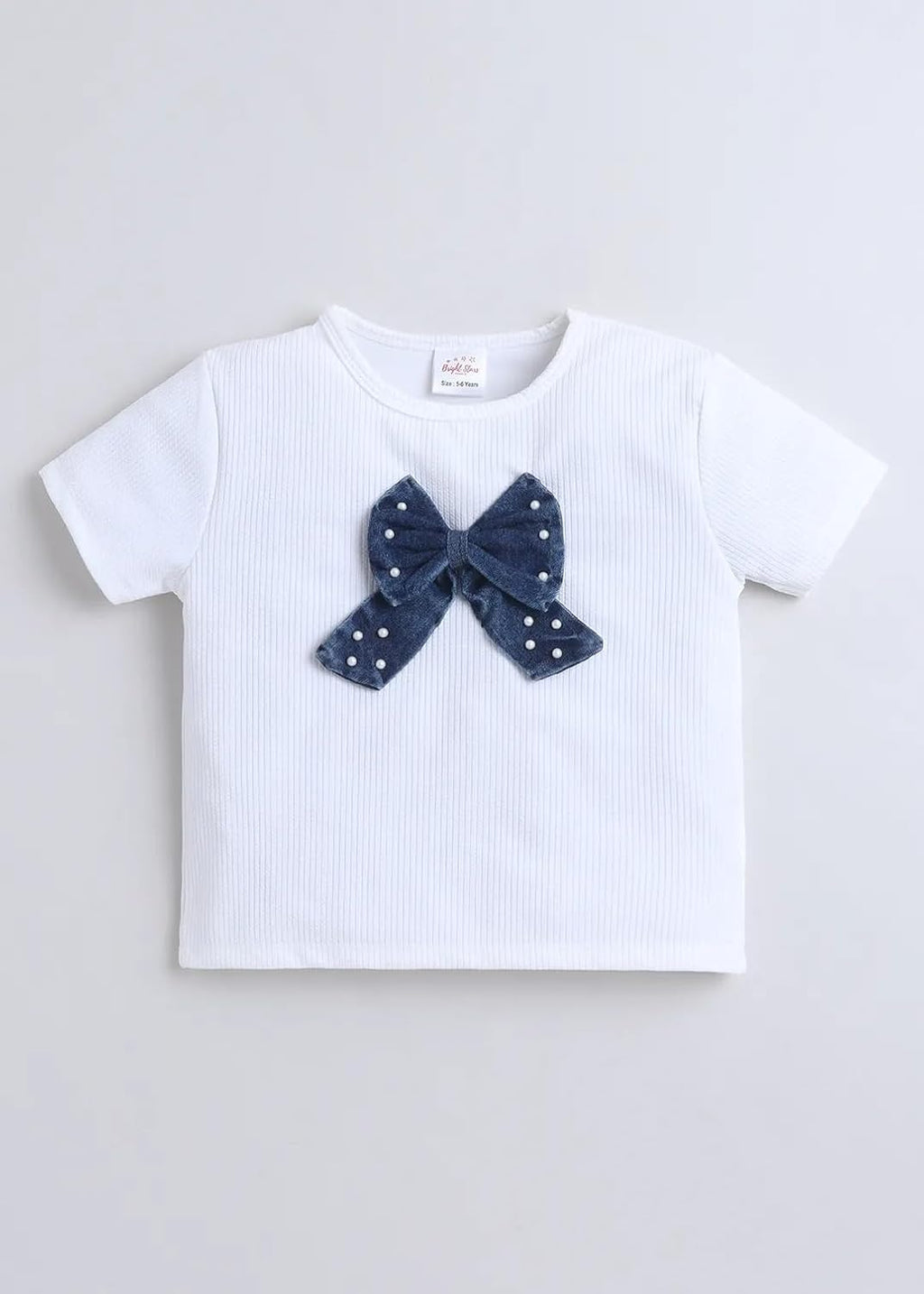 Girls Denim Bow T-Shirt & Skirt Set, 2pc