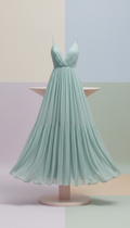 Celadon Whisper chiffon maxi dress