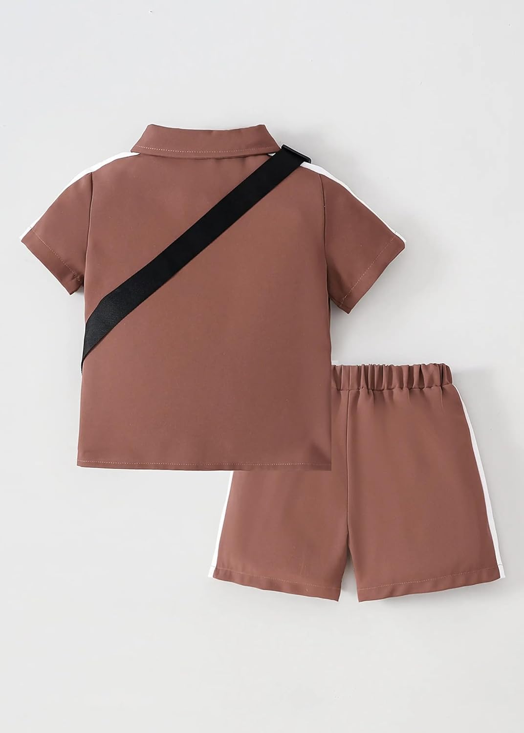 Boys Bear Print Shirt, Shorts & Bag Set