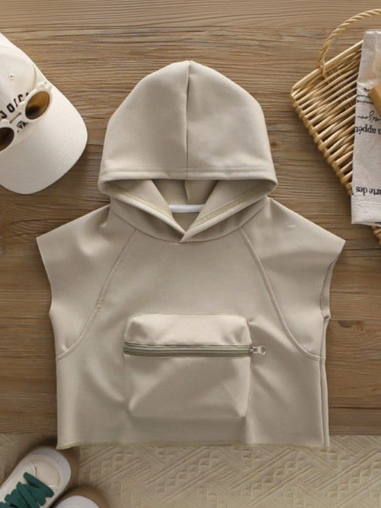 Boys Printed Hooded  Sweatshirt With Trouser