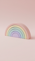 Stackable Wooden Rainbow Pastels