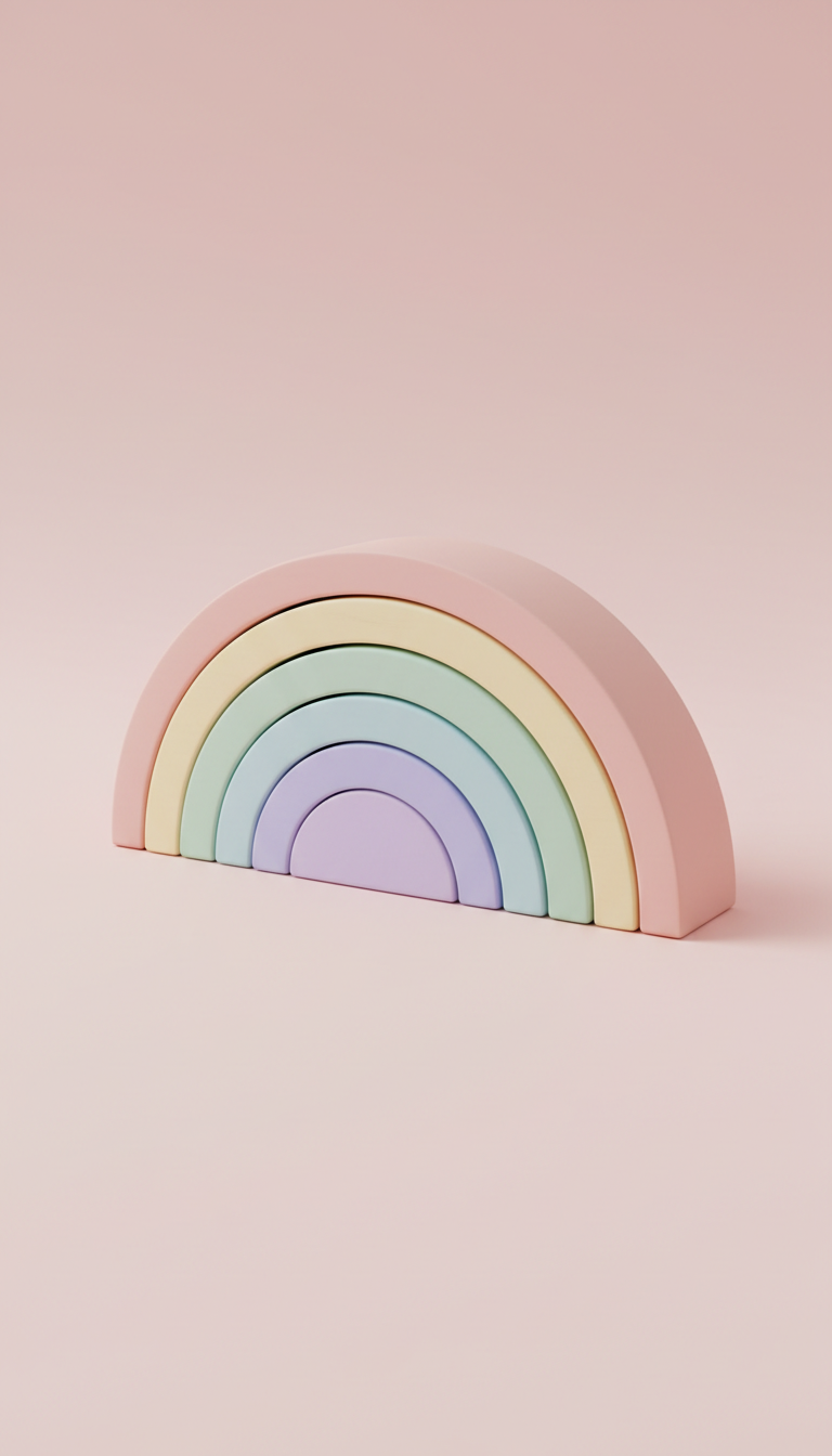Stackable Wooden Rainbow Pastels