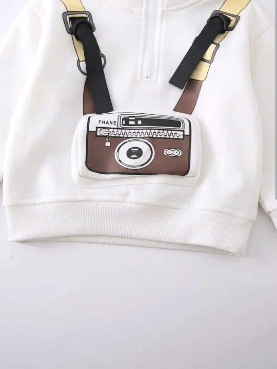Boys Printed Sweatshirt With Trousers